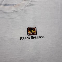Vintage Crazy Shirt 90s Palm Springs California Sunset Tropical Single Stitch XL