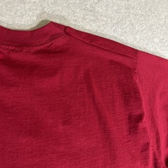 Vintage Fruit of the Loom Best Maroon Red Plain Blank 50/50 Blend T-Shirt Large