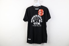 Deadstock Vintage Y2K Powerhouse Gym Mens Small Spell Out Bodybuilder T-Shirt