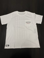 Chrome Hearts White Tee with Distressed Red & Blue Flag