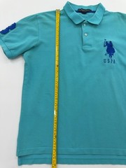 U.S. Polo Assn. Boys Turquoise Polo Shirt Size L Regular