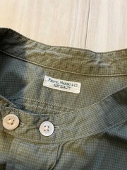 PHIGVEL Olive Band Collar Shirt Size S – Pre-Owned