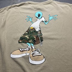Vintage Alien Shirt Mens M 90s Bugle Boy Hip Hop UFO Streetwear Skater Y2K