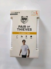 Pair of Thieves Men’s Classic Crewneck T Shirts Size Large 2pk White Super Soft