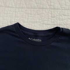 2Pc Columbia Men’s Navy Green Graphic Logo Cotton T-Shirt Short Sleeve S