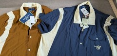 2X Wish Me Luck Winner’s Circle Men’s & Big 3x Bowling Shirt Size Blue/Brown
