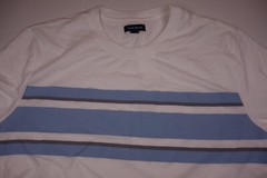 CLUB ROOM Men’s White 3 Stripe Soft Material T-Shirt NEW XL