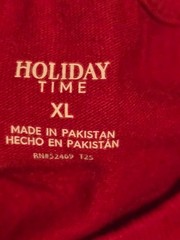 Holiday Time T-Shirt Men’s Red XL Team Naughty Graphic Tee Crew Neck