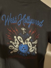 Hollister Small Gray Graphic Tee West Hollywood Lanes Bowling Shirt XL Heavyweig