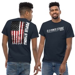 6.0 Powerstroke T-shirt Burning Diesel American Flag Shirt