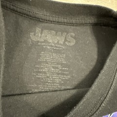 Jaws Shirt Amity Island Shark Movie Tee Men’s Black Short Sleeve Large