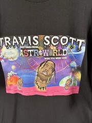 Travis Scott Astroworld Wish You Were Here Graphic T Shirt Black 2XL Rap Tee