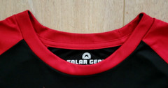 Solar Gear Long Sleeve Twin Cycles Graphic Tee Mens Size XL Black w/ Red Sleeves