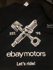 Ebay Logo Men’s T-Shirt Black “LETS RIDE” SMALL