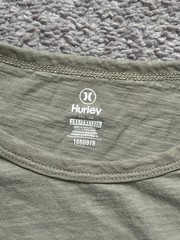 Hurley Mens Green Graphic Logo Tee Crew Neck Short Sleeve 2XL