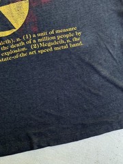 Vintage 1987 Megadeth T-Shirt Mens Large Black Single Stitch 80s Radioactive