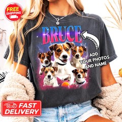 Custom Pet Portrait Personalized Comfort Tee Dog Cat Memorial Gift Shirt