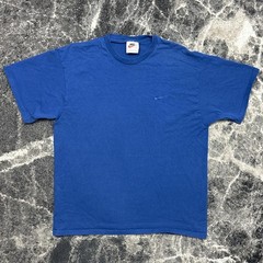 Vintage Nike Shirt Mens Large 90s Blue Tonal Swoosh USA Made Essential Check