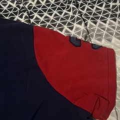 Vintage Y2K Polo Association Polo Shirt Cotton Red Blue No. 3 USPA Big Horse 2XL