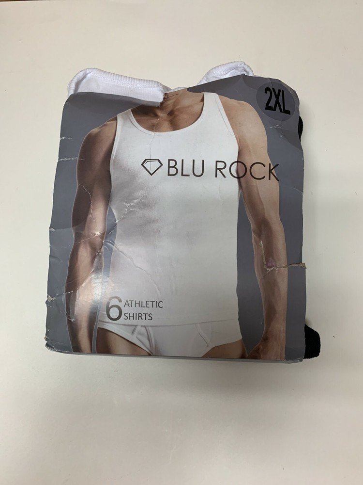 Pack of 6 Blu Rock Men’s Sz XXL Ribbed Tank Top Undershirt Tag Free