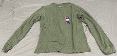 NWT George Mens Long Sleeve GE LS Crew Neck Tee Shirt Solid Green Size SMALL