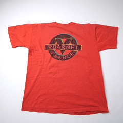 Vuarnet France Vintage 90s T Shirt Mens XL Red Double Sided USA Heavyweight Logo