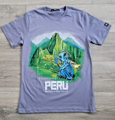Peruvian Designs T Shirt Unisex Size S ** Machu Picchu Alien – Peruvian Cotton