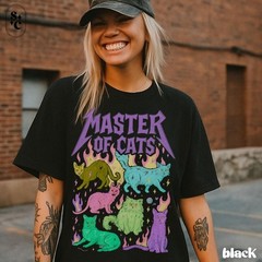 Whimsigoth Cat Lover T-Shirt: Heavy Metal Pastel Goth Tee