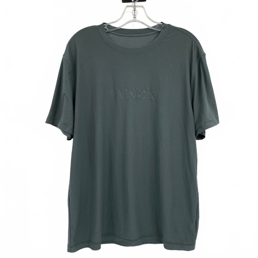 Vuori Men’s Gray Short Sleeve Tee | Regular L Synthetic T-Shirt
