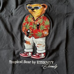 Eternity BC/AD 3D Tropical Bear Tee Shirt Black Men’s Medium