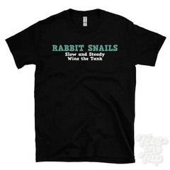 RABBIT SNAILS SLOW AND STEADY WINS THE TANK T-SHIRT freshwater snails | tulip