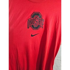 Ohio State Buckeyes Shirt Men Medium Red NCAA Football Dri Fit Tee Nike Athletic