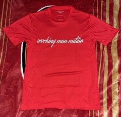 Working Man Militia Lion Red (Medium) & Blue (Large) Short Sleeve T Shirt Bundle