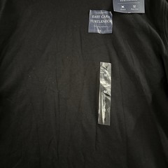 Croft & Barrow Mens Shirt Black Size Medium Turtleneck Easy Care Cotton Blend