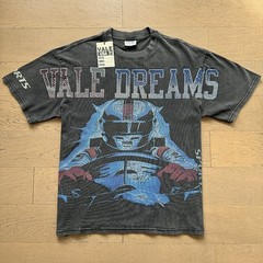 Vale Forever Washed Vintage Beaded Letter Graphic Round Neck T-Shirt