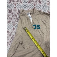 Adidas Mens Essentials Linear Logo T-Shirt Wonder Beige Teal IJ8652 Size S NEW