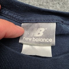 New Balance Large Vintage Spell Out T-Shirt Navy Blue Logo Cotton Mexico VTG
