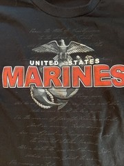 United States Marines T Shirt Mens XL Black Graphic Print Short Sleeve