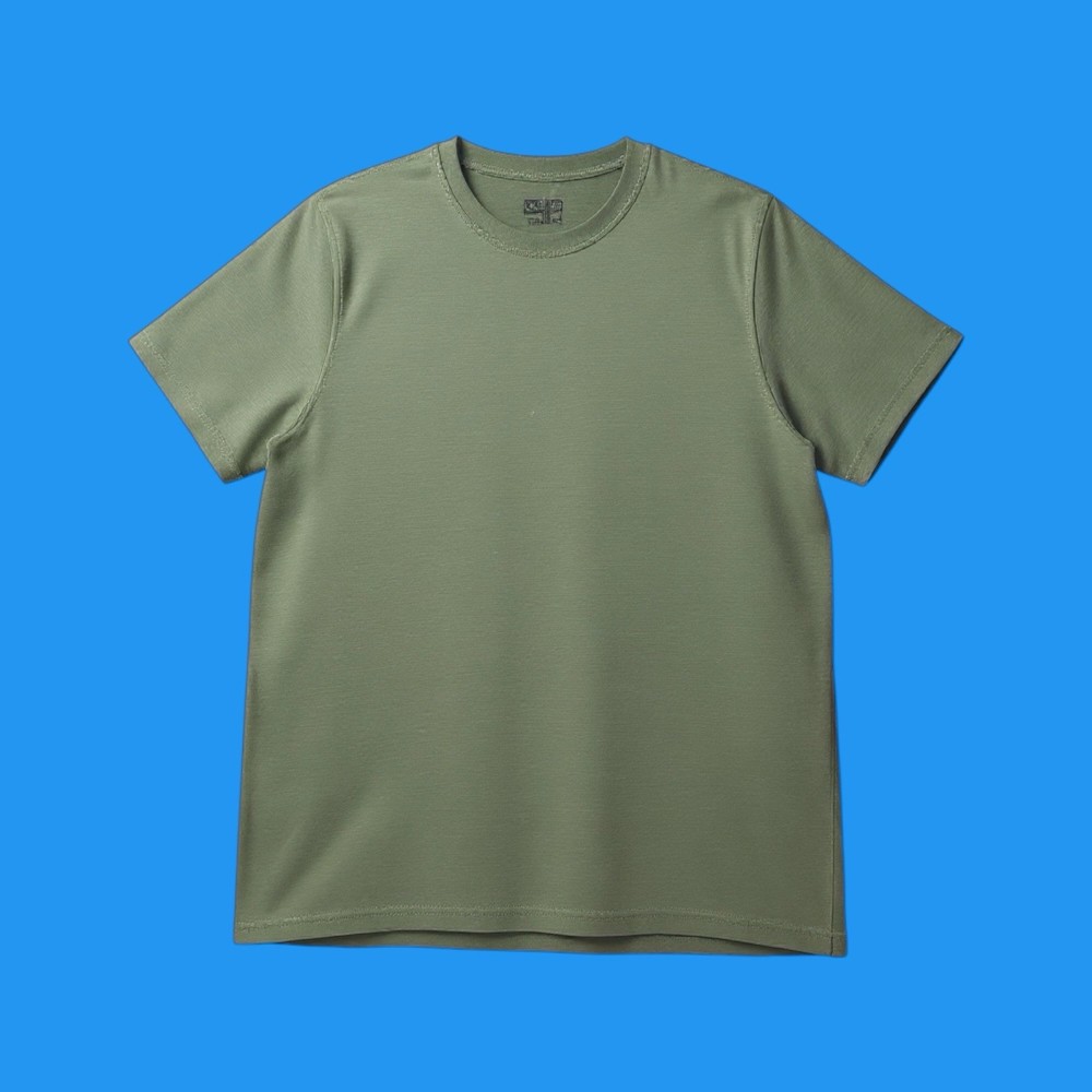 Common People Ottoman Texture Shirt Garment Dye Relaxed Fit Green L Ribbed Sleek
