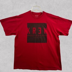 Krew Graphic T Shirt Men XL Red Skatebording Skate Short Sleeve Tee Cotton