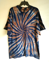 Handmade Spiral Tie Dye Shirt Unisex Men Women Sz XL Hippie Cotton Gildan (T083)