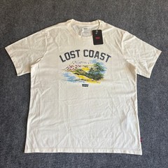 Levis Mens Lost Coast Graphic T-Shirt Off-White Cream Short Sleeve Large NWT