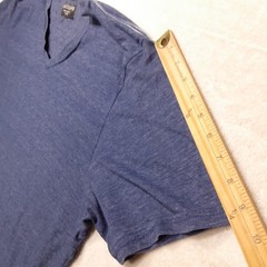 Goodlife Mens V-Neck T-Shirt Blue Heather 2XL Cotton Rayon Blend Short Sleeve