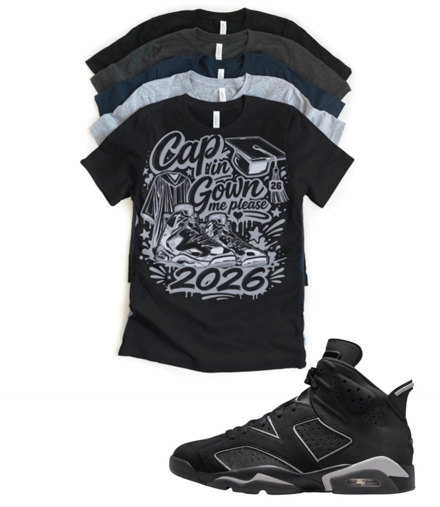 Jordan 6 Cap and Gown Matching T-Shirt – Cap N Gown Me Sneaker Match Tee