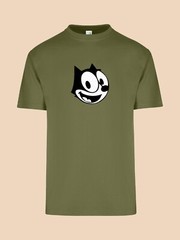 MEN WOMENS TEE TSHIRT FELIX THE CAT FACE HAPPY FRIEND CARTOON FUN COOL GIFT NEW