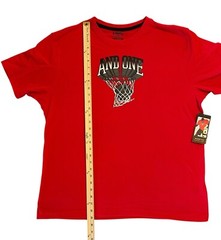 NEW With Tags AND1 Basketball Retro Style Red Graphic T-Shirt Men’s XL