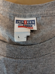 Jerzees Dri-Power Gray Red Kettle Kickoff Salvation Army T-shirt Large (Fits M)