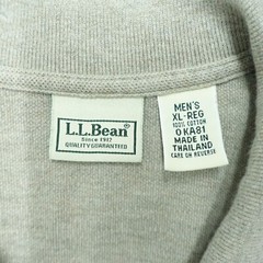 L.L. Bean Casual T-Shirt Men’s Size XL Gray Long Sleeve Collared Neck Cotton