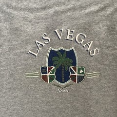 Cal Cru Mens T Shirt Gren Graphic Destination Las Vegas Large Cotton VTG 90s