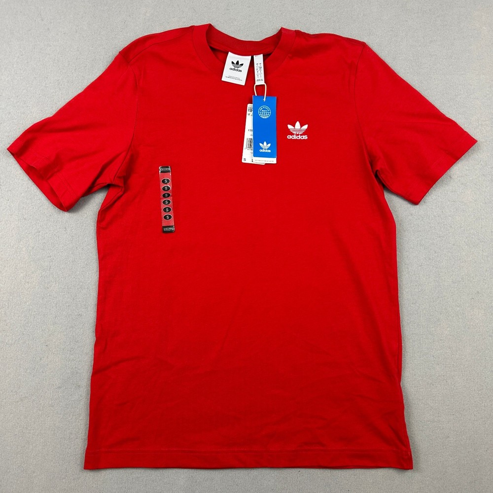 Adidas Shirt Men Small Better Scarlet Essential Tee Crewneck Short Sleeve New S